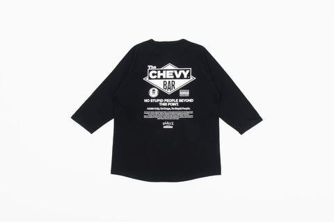 CHEVY NO STUPIDロゴ 5.6オンス 3/4スリーブ Tシャツ